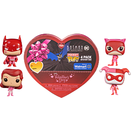 Funko Batman The Animated Series Pocket Pop! 4 Pack Happy Valentine's Day  Heart Shaped Gift Box