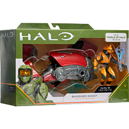 Halo - Elite Warlord 3.75” Action Figure with Banished Ghost Vehicle by ...