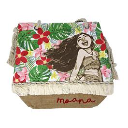 Moana Floral Sketch Print 14 Burlap Tote Bag By Loungefly Popcultcha