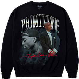 Tupac - Tupac x Primitive Legend Black Crewneck Sweatshirt by ...