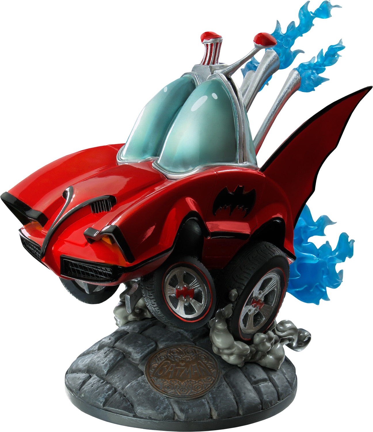 Batman Stylised 1966 Batmobile Statue (Red) | Cryptozoic Batman 1966  Batmobile Statue (Red) | Popcultcha