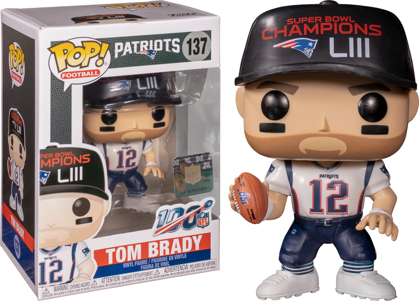 59 Tom Brady with Hat New England Patriots - Funko Pop Price