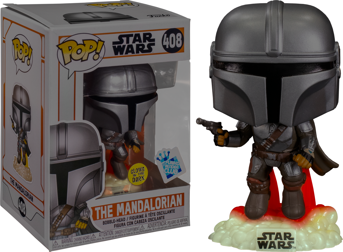 Funko Pop! Star Wars: Mandalorian 4 Pack,  Exclusive, Glow in The Dark