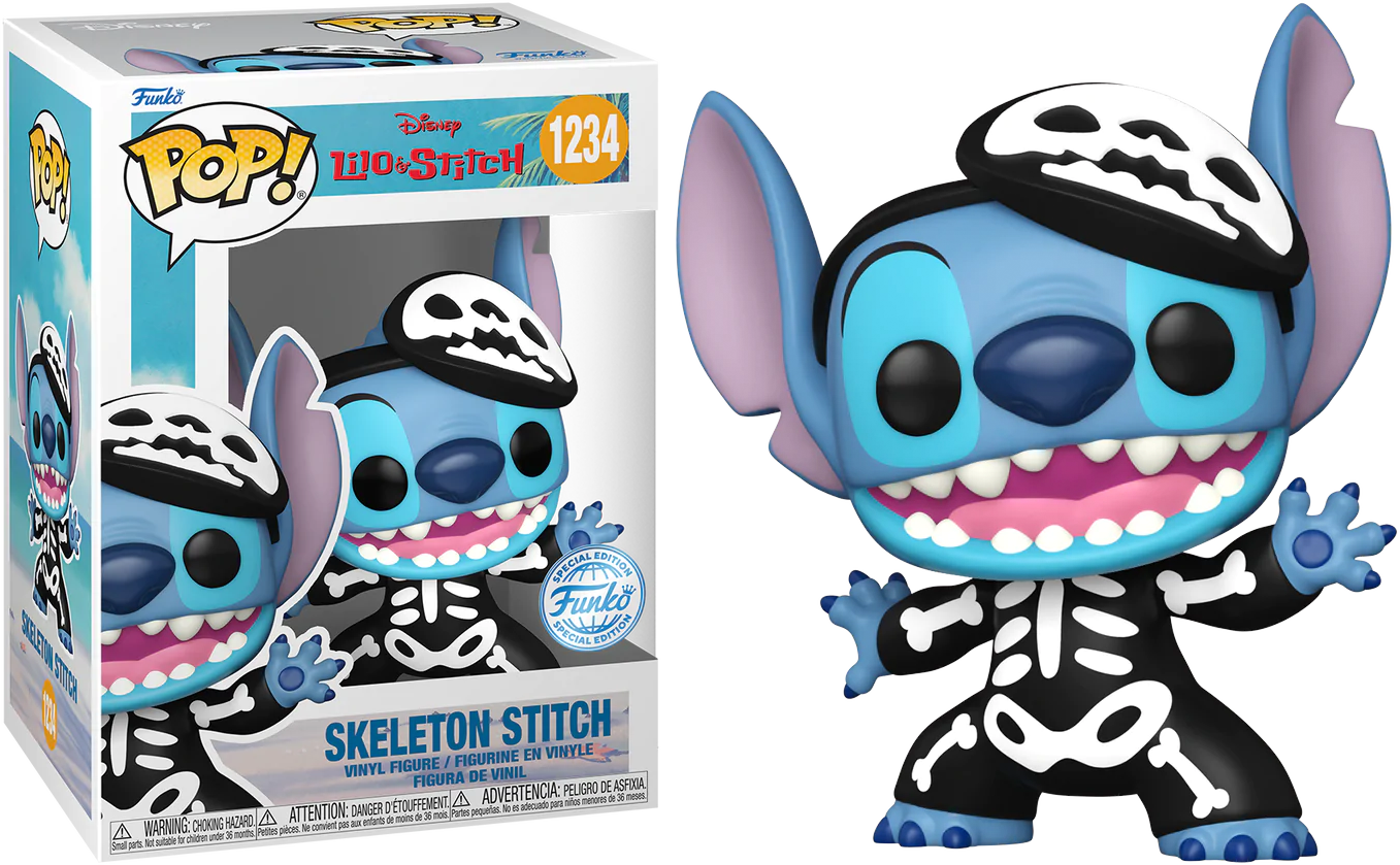Lilo & Stitch Skeleton Stitch Vinyl Figure Chase and Common Bundle - E –  Topshoptoys