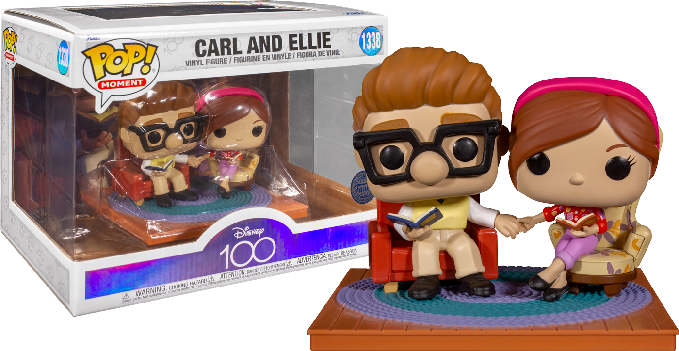 Funko POP Disney UP Ellie And Carl Exclusive Figure Clear