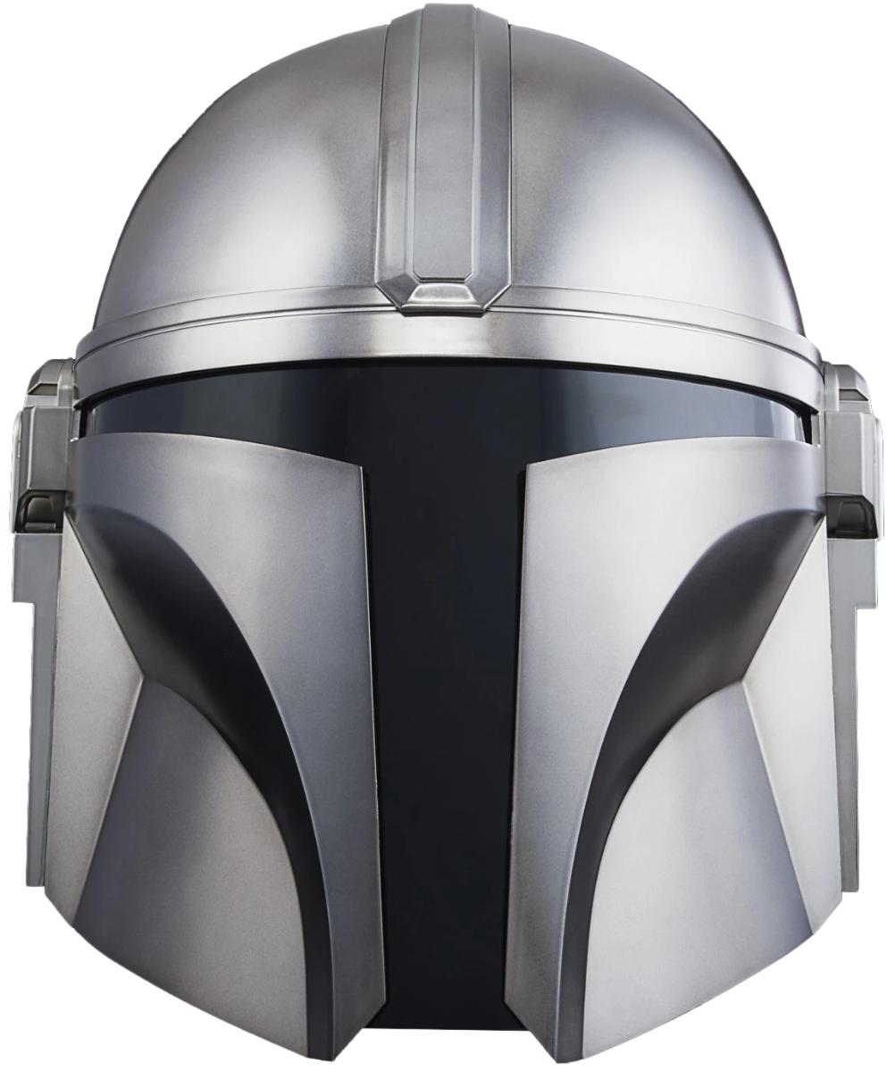Mandalorian helmet top black and white