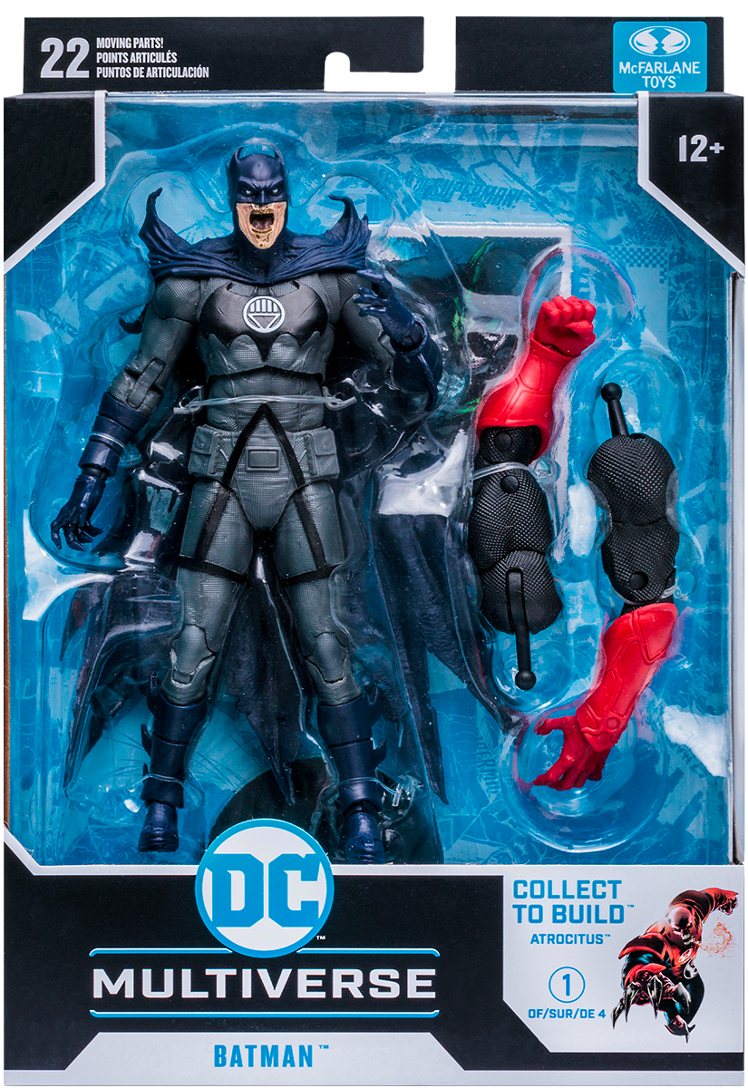 Blackest Night - Black Lantern Batman DC Multiverse 7” Scale Action Figure  (Atrocitus Build-A-Figure) by McFarlane Toys | Popcultcha