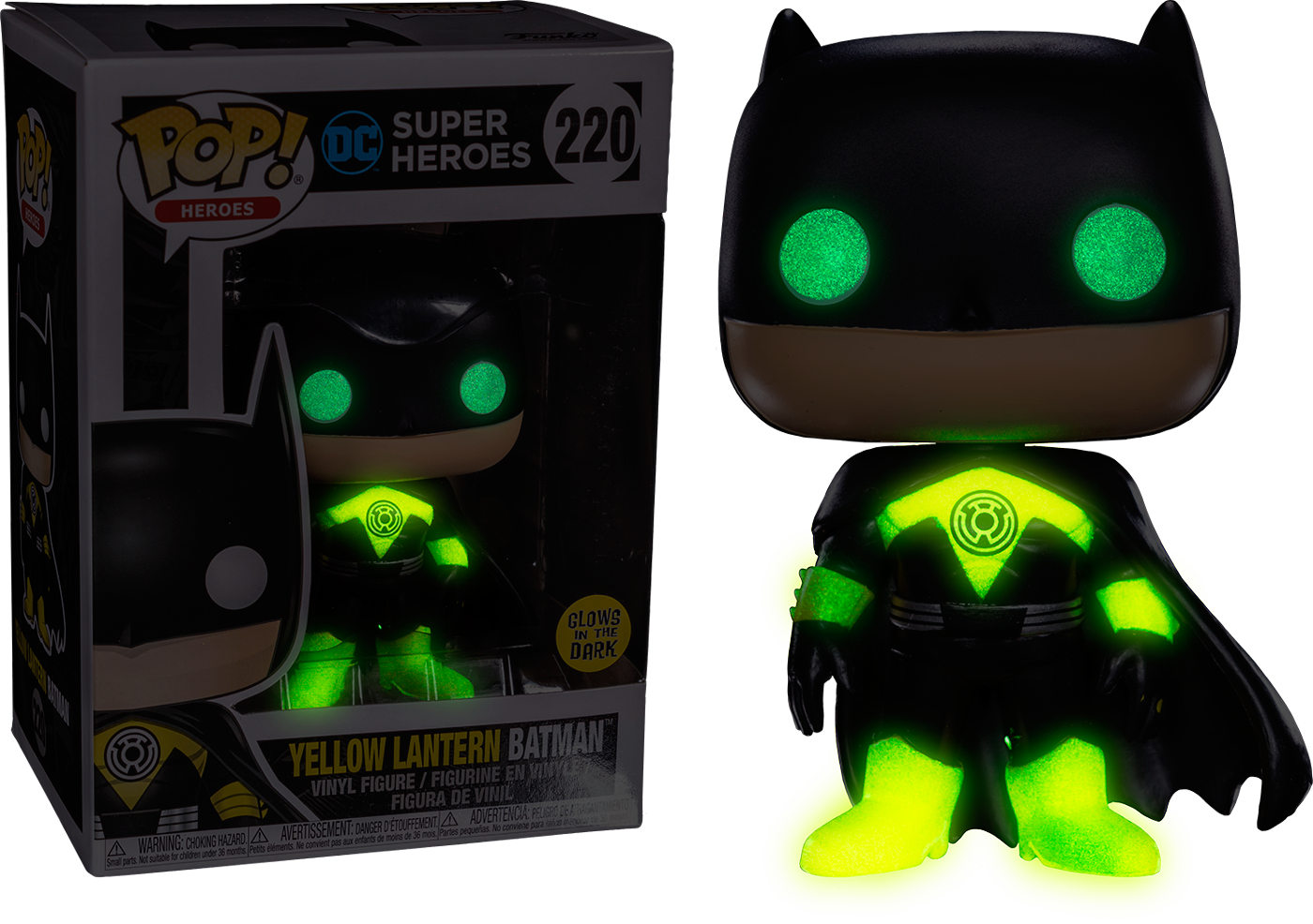 Batman | Yellow Lantern Batman Glow in the Dark Funko Pop! Vinyl Figure |  Popcultcha
