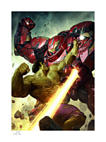 The Avengers - Hulk vs Hulkbuster Fine Art Print by Darren Tan