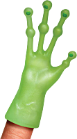 Archie McPhee - Alien Hand Glow-in-the-Dark Finger Puppet (Single Unit)