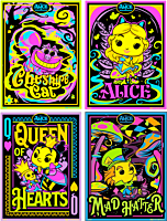Alice in Wonderland - Blacklight Pop! Poster Bundle (Set of 4) (Funko / Popcultcha Exclusive)