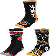 Naruto: Shippuden - Akatsuki & Naruto Crew Socks 3-Pack (One Size)