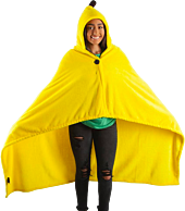 Bananya - Hooded Banana Fleece Throw Blanket