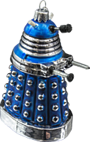 Doctor Who - Blue Dalek 5" Glass Christmas Ornament