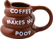 BigMouth Inc. - Coffee Makes Me Poop 3D Sculpted Ceramic Mug