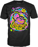 Alice in Wonderland - Cheshire Cat Blacklight Pop! Tees Unisex Black T-Shirt (Funko / Popcultcha Exclusive)