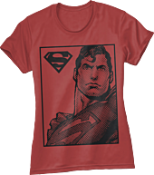 Superman - Pixel Red Female T-Shirt