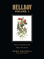 Hellboy - Library Edition Volume 01 Seed of Destruction and Wake the Devil Hardcover Book