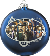 Doctor Who - Disc Shape 4" Glass Christmas Ornament
