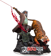 The Walking Dead - Ezekiel & Shiva 13” Diorama Statue | Popcultcha 