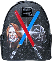 Star Wars - Darth Vader & Obi-Wan Lightsaber Light Up 10" Faux Leather Mini Backpack