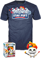 Ghostbusters: Afterlife - Mini Puft on Fire Glow in the Dark Pop! Vinyl Figure & T-Shirt Box Set