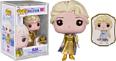 Frozen - Elsa Gold Ultimate Princess Pop! Vinyl Figure with Enamel Pin in Acrylic Pop! Protector (Funko / Popcultcha Exclusive)