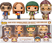 Harry Potter - Holiday Harry, Hermione, Ron & Dumbledore Metallic Pop! Vinyl Figure 4-Pack