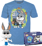 Looney Tunes x Scooby-Doo - Bugs Bunny as Fred Jones Warner Bros. 100th Anniversary Flocked Pop! Vinyl Figure & T-Shirt Box Set