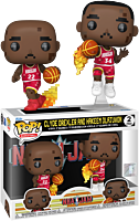 NBA Basketball: Jam - Clyde Drexler & Hakeem Olajuwon 8-Bit Pop! Vinyl 2-Pack