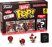 Deadpool - Deadpool (Backyard Griller), Deadpool (Clown), Deadpool (Bedtime) & Mystery Bitty Pop! Vinyl Figure 4-Pack