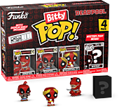 Deadpool - Dinopool, Deadpool (Barista), Deadpool (Roman Senator) & Mystery Bitty Pop! Vinyl Figure 4-Pack