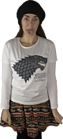 Game of Thrones - Stark House Sigil White Female T-Shirt