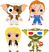 Horror Classics - Gizmo, Stripe, Chucky & Tiffany 4” Pop! Enamel Pin Bundle (Set of 4)