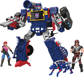 Transformers x G.I. Joe - Soundwave Dreadnok Thunder Machine with Zartan and Zarana Collaborative Mash-Up 3.75" Scale Action Figure 3-Pack