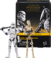 Star Wars: The Clone Wars - Phase II Clone Trooper & Battle Droid Black Series 6" Scale Action Figure 2-Pack