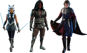Star Wars: The Clone Wars - Anakin Skywalker, Ahsoka Tano & Darth Maul Hot Toys 1/6th Scale Action Figure Bundle (Set of 3)