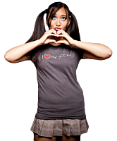 J!nx - I Love My Geek Smoke Grey Female T-Shirt 1