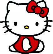 Hello Kitty - Hello Kitty Sitting in Red Dress Enamel Pin #3