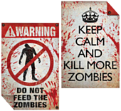 Zombies - Keep Calm and Kill More Zombies / Warning Do Not Feed Poster (DS) (379)