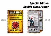 Zombies - Zombie Apocalypse Push Button / Zombie Survival Guide Poster (Double Sided) (551)