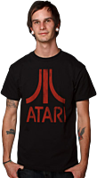 Atari - Mt Fuji Black Male T-Shirt