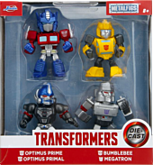 Transformers - Optimus Prime, Bumblebee, Optimus Primal & Megatron Metalfigs 2.5" Die-Cast Figure 4-Pack