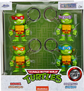 Teenage Mutant Ninja Turtles (1987) - Raphael, Donatello, Michelangelo & Leonardo Metalfigs 2.5" Die-Cast Keychain 4-Pack