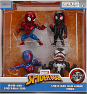 Spider-Man - Spider-Man, Miles Morales, Spider-Man 2099 & Venom Metalfigs 2.5" Die-Cast Figure 4-Pack