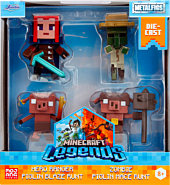 Minecraft Legends - Hero Ranger, Zombie, Piglin Blaze Runt & Piglin Mace Runt Metalfigs 2.5" Die-Cast Figure 4-Pack