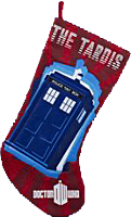 Doctor Who - TARDIS Red Applique Christmas Stocking