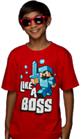 Minecraft - Like a Boss Kids or Youth T-Shirt