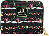 Elf - Candy Cane Print 5” Faux Leather Zip-Around Wallet