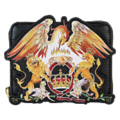 Queen - Crest Logo 4" Faux Leather Zip-Around Wallet